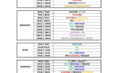 Modification de planning fin de saison